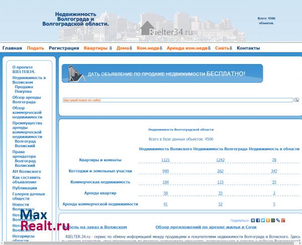 Недвижимость Волгограда-аренда сайтов для агентств недвижимости Волгограда