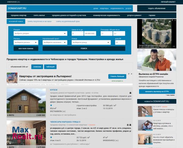 Продажа квартир в Чебоксарах и городах Чувашии. Новостройки и аренда жилья