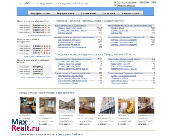 Недвижимость Свердловской области