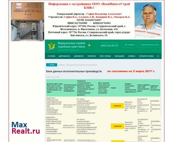 ООО «ВоенИнвестСтрой КМВ» на грани банкротства!
